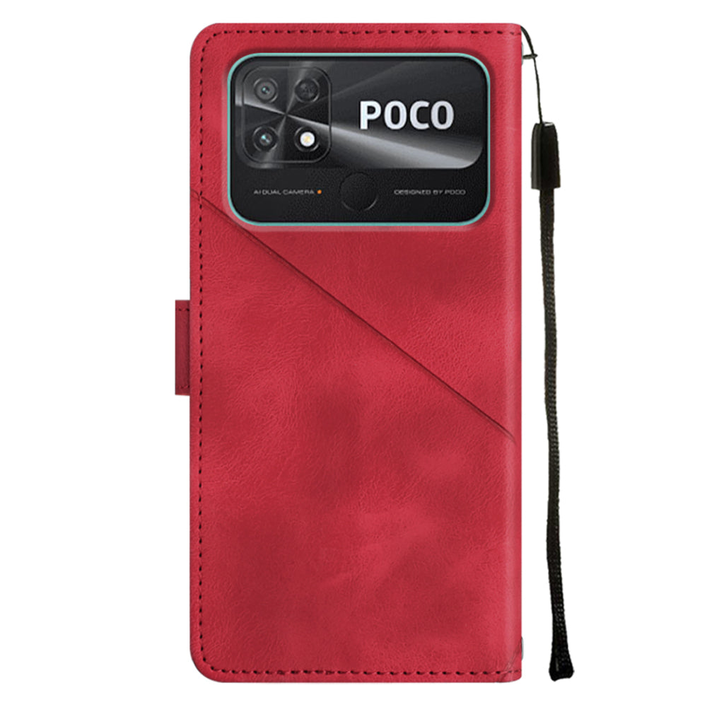 PT005 YB Imprinting Series-6 Phone Case for Xiaomi Poco C40 4G Flip Stand PU Leather Phone Cover with Wallet PT005 YB Imprinting Series-6 Phone Case for Xiaomi Poco C40 4G Flip Stand PU Leather Phone Cover with Wallet